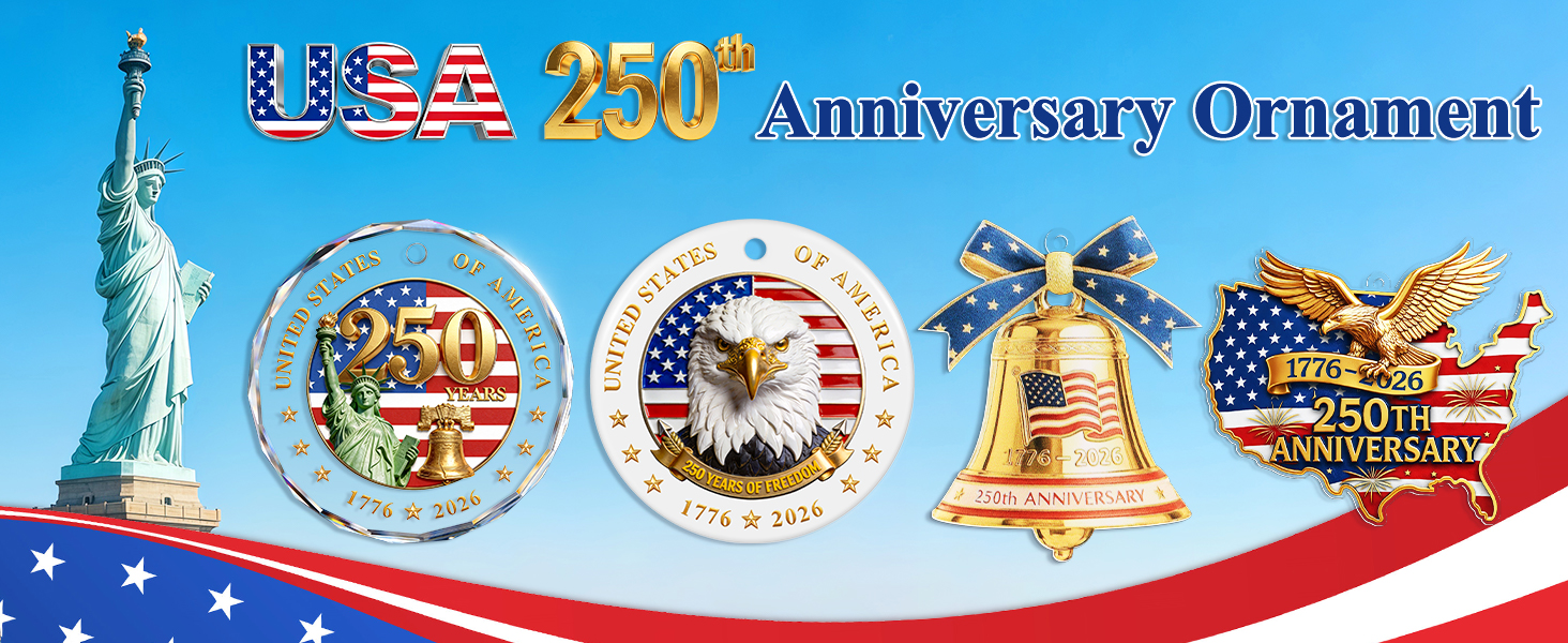 USA 250th Anniversary Ornament