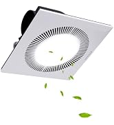 MEKOTRIN Bathroom Exhaust Fan with Light, 11.81" Bath Ventilation Fans with 12W LED Light 6400K, ...