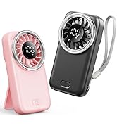 Otlonpe Handheld Mini Fan Portable, 2 Pack Pocket Small Personal Rechargeable Battery Portable Fa...