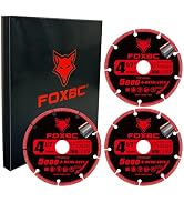 FOXBC 4-1/2 Inch Diamond Cutting Wheel Metal Cut Off for Angle Grinder, 5000+ Cuts on Rebar, Stai...