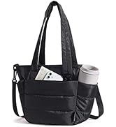 BAGSMART Lunch Bag Women Small Insulated Tote with Lunch Compartment Quilted Lightweight Puffy To...