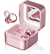 Yeabomy Clip On Ear Headphones with a Makeup Mirror, Open Ear Earbuds Wireless Bluetooth Earbuds,...
