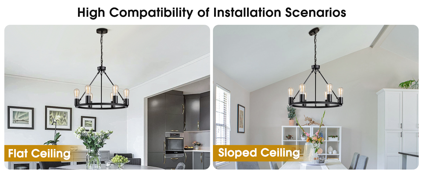 LOHAS black wagon wheel chandelier