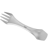 ATiAP 3-in-1 Utensil Spoon Fork, 3 in 1 Titanium Spoon Fork, Multi Functional Utensil Tableware f...
