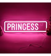 Pink Princess Street Neon Sign for Wall Decor,Pink Princess St Neon Led Sign for Y2k Room Decor P...