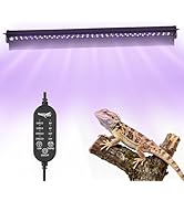 UVB Light for Reptiles, 18W HO LED UVB Reptile Light Fixture UVA UVB Lamp Bulb Terrarium Light wi...