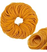 AIWOQI Rubber Bands 500pcs size#19 rubber band yellow Elastic Rubber Band size19 small rubber ban...