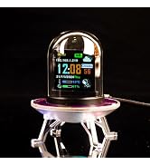 MLWSHR UFO WiFi-Synced Nixie Tube Digital Alarm Clock with IPS Screen,RGB Lighting,Weather Foreca...