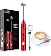 Delm Milk Frother Electric USB Stainless Steel Accessory - Frother Wand Foam Maker for Lattes - M...