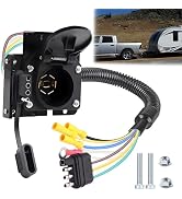 maierke 7 Way Trailer Plug 7 Pin to 4 Pin Trailer Adapter 7 Pin Trailer Connector, Vehicle-Side 4...