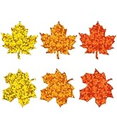 Alynta 600Pcs Fall Thanksgiving Leaf Stickers 1.5 Inch Holographic | Maple Leaf Stickers Autumn L...