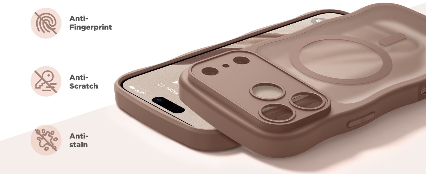 For iPhone 18 Pro Max Case Compatible with MagSafe Wavy Shockproof Slim Cute Wave Drop Protection