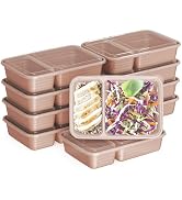 Bentgo Prep - 20-Piece 2-Compartment Reusable Meal Prep Containers with Lids, PFAS & BPA Free Mat...