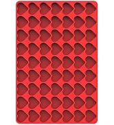 Heart-Shaped Silicone Candy Molds, 63-Cavity Non-Stick Heart Chocolate Making Tray for Gummy Vale...