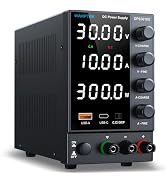 DC Power Supply, Bench Power Supply with Encoder Knob, Adjustable Regulated Power Supply with 5V ...