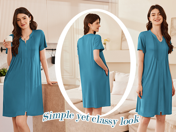 Women Zipper Robes