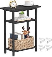 Heybly Small Narrow Side Table for Small Space, Thin Bedside Table, Slim Sofa Table, Skinny End T...