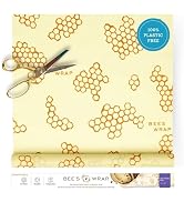 Bee's Wrap Beeswax Wrap Roll, 14 x 53 in - Honeycomb | Cut to Size Organic Beeswax Wraps - Plasti...