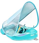 Mambobaby Float with Canopy UPF 50+ Sun Protection Pearl Foam Non-Inflatable Solid Baby Pool Floa...