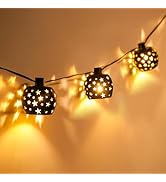 Vigdur Lantern String Lights, Star String Lights Plug in with 10 Clear G40 Bulbs and Star Plastic...