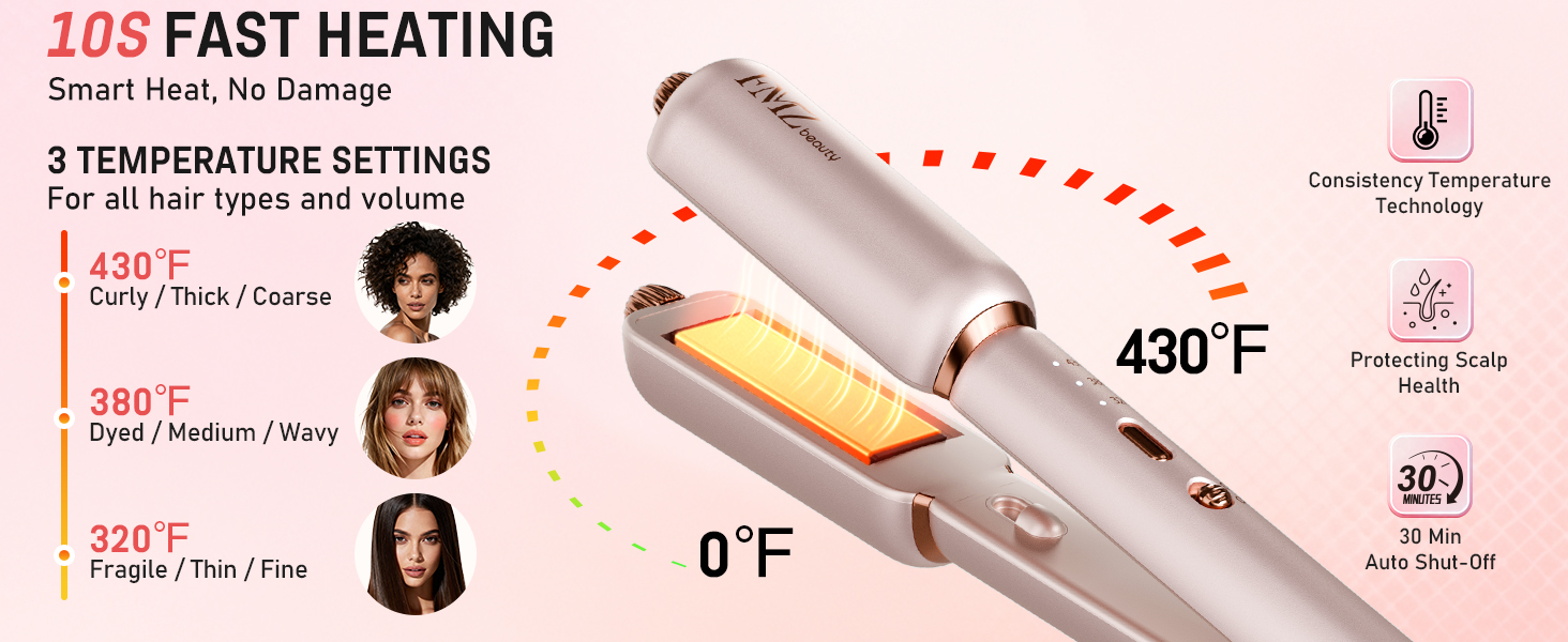 FMZ hair straightener 10S FAST HEATING