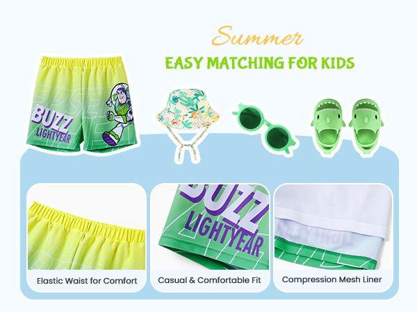 Disney Toy Story boys swim trunks sand bathing shorts summer waterfront beachwear outdoor boxers