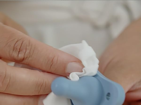 Wiping pacifier