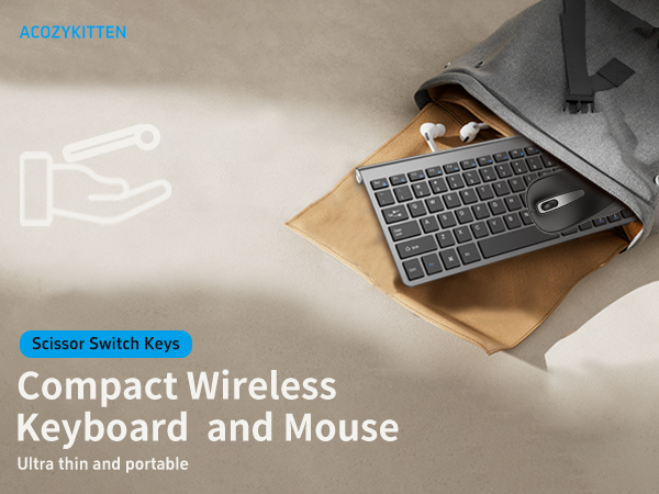 2.4Ghz wireless keyboard and mouse mini travel