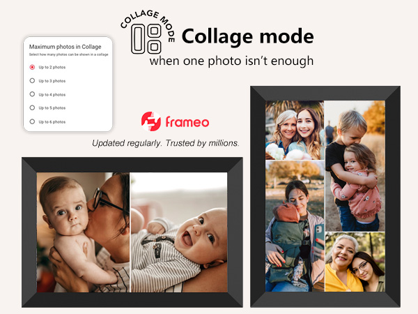 FRAMEO 10.1 Inch Smart WiFi Digital Photo Frame Digital Picture Frame Digital Calendar