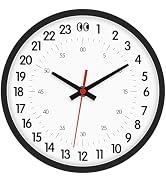 JoFomp 24 Hour Wall Clocks Battery Operated, 8 Inch Small Wall Clocks for Living Room Decor, Mode...