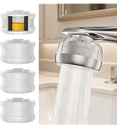 Bathroom Sink Faucet Water Filter for Hard Water, Faucet Mount Tap Filter with 5 Replaceable Cart...