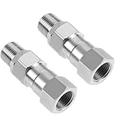 Pressure Washer Swivel, 3/8 Inch NPT Male Thread Fitting, Stainless Steel 360 Degree Anti Twist S...