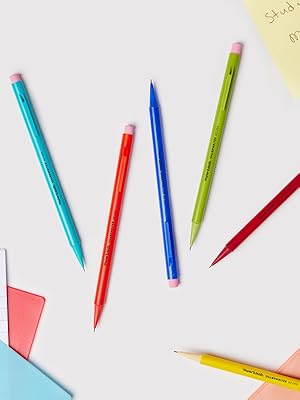 Assorted SharpoWriter pencils on desk