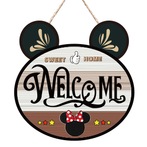 Seasonal Welcome Sign Front Door Porch Decor, Interchangeable Wall Decorations