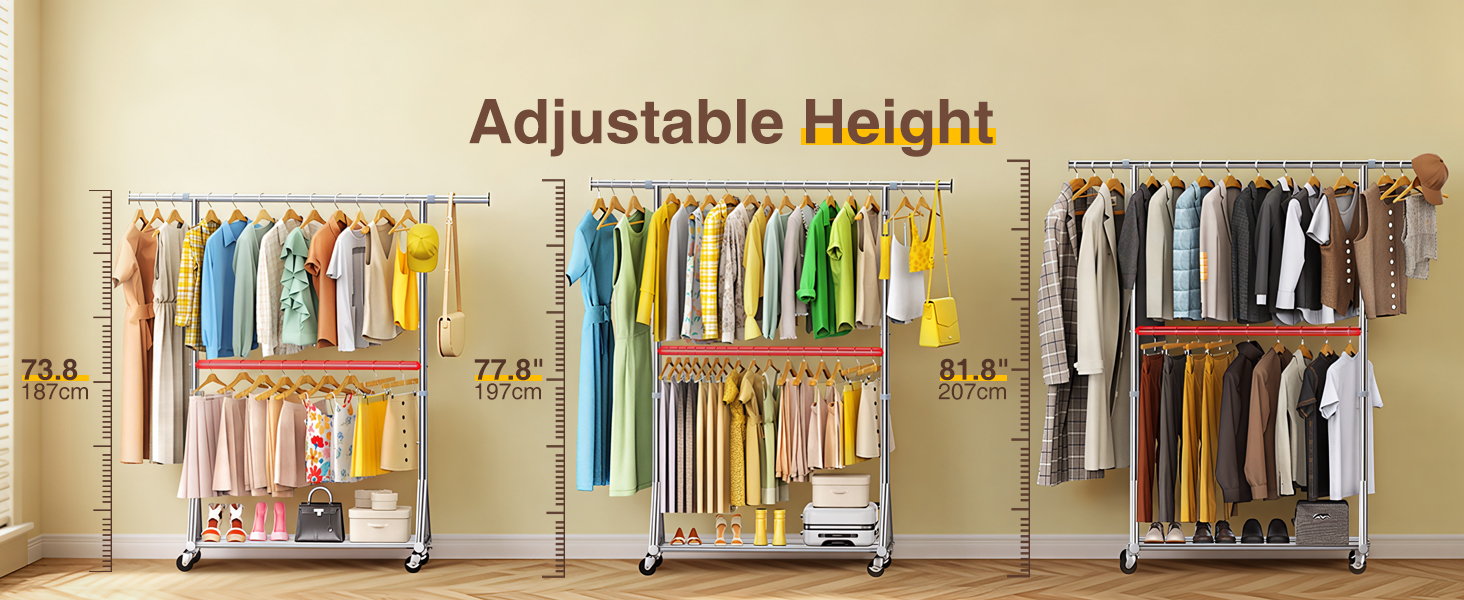 hanging clothes rack