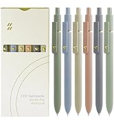 UIXJODO Gel Pens, 6 Pcs Black Ink Pens for Women, 0.5mm Fine Point Smooth Writing Pens, High-End ...