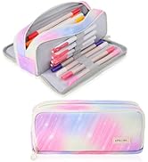 iSuperb Large Pencil Case 3 Compartments Pencil Pouch Big Capacity Pencil Bag for Kids Teen Girls...