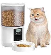 Automatic Cat Feeder Food Dispenser: 4L Auto Dog Feeder with 1-6 Meals Cat Automatic Bowls Custom...
