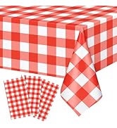 RED & WHITE GINGHAM TABLECLOTHS