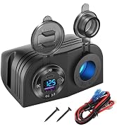 Tent Type Panel 12V USB Outlet Lighted Cigarette Lighter Socket, PD3.0 & QC3.0 Car USB Port Alumi...