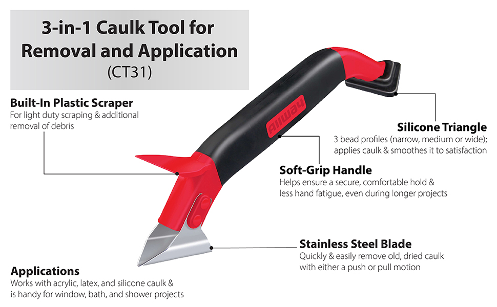 CT31 caulk tool for removal and application