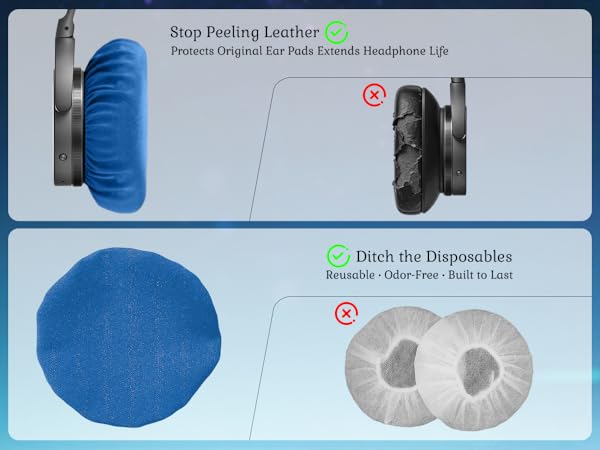 comfortable reusable headphone covers for ears