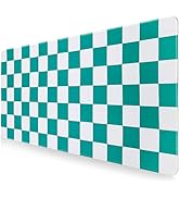 KAROMUS Checkered Desk Mat,XXL Large Green Computer Gaming Mouse Pad for Desktop,Non-Slip Big Mou...