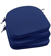 Outdoor Chair Cushions Set of 4: Waterproof & Fade Resistant Patio Furniture Cushions - 17 x 16 x...
