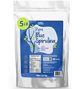 Ellie's Best Blue Spirulina Powder -100% Pure Suprefood Supplement - 5 LB Bulk - Brilliant Blue F...