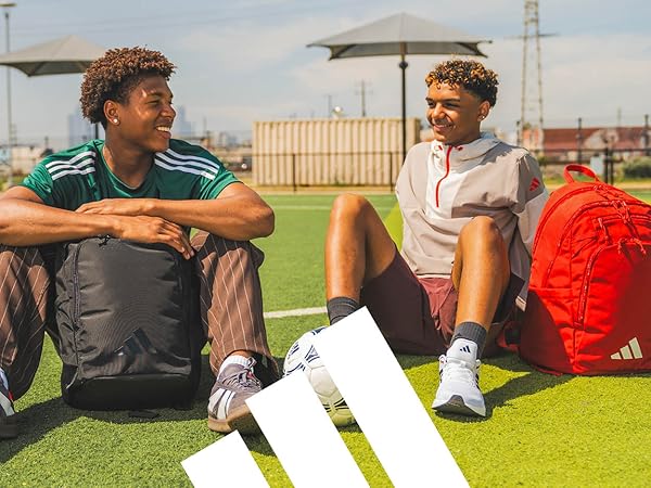kids with adidas backpacks