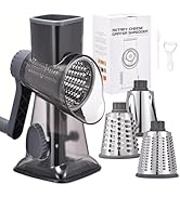 Rotary Cheese Grater with Handle Kitchen Shredder Slicer Grater Slicer Ice Shaver Cheese Vegetabl...