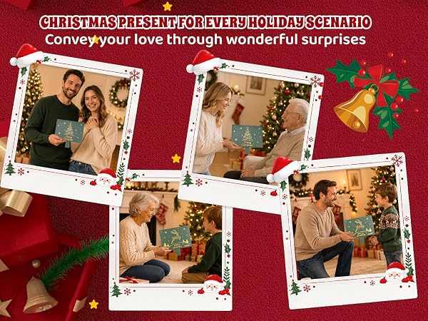 3D Pattern Pull-Out Christmas Money Holders for Cash