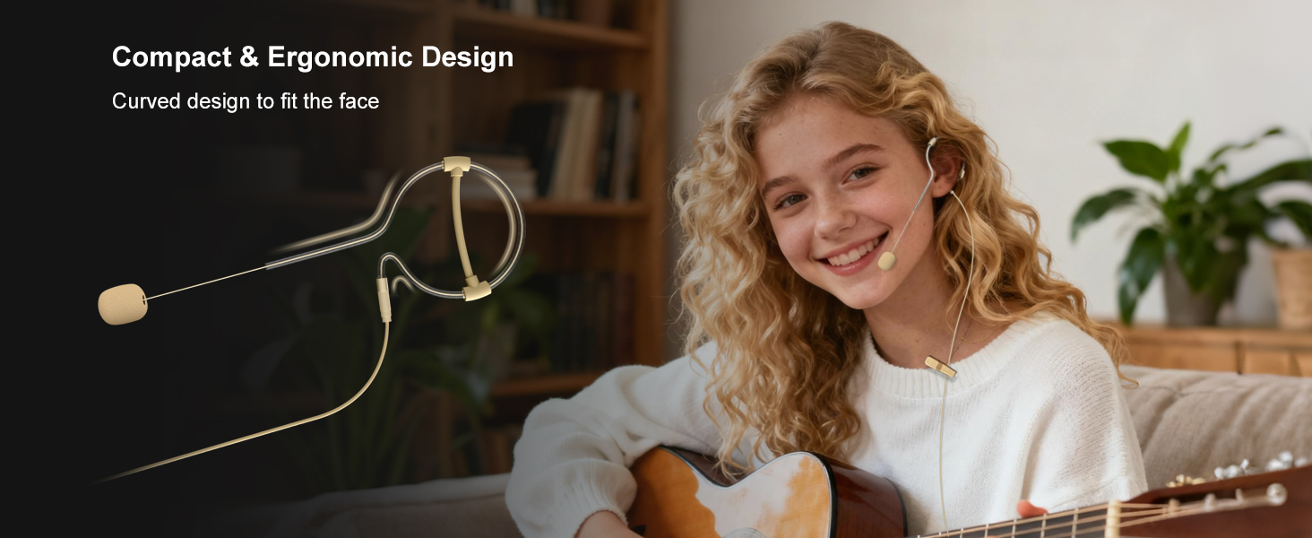 Headset Headworn Single Earhook Microphone