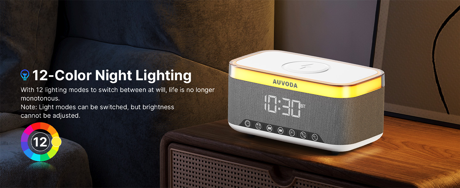Bluetooth speaker features 12-color ambient LED lights